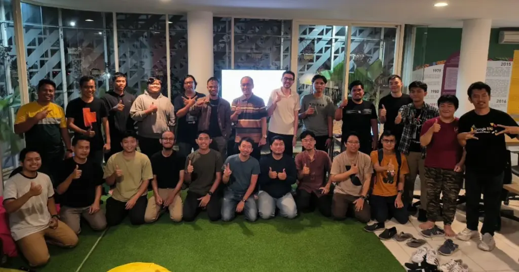 Foto Bersama Meetup WP Tangsel pada topik Freelance di Nutrihub Serpong