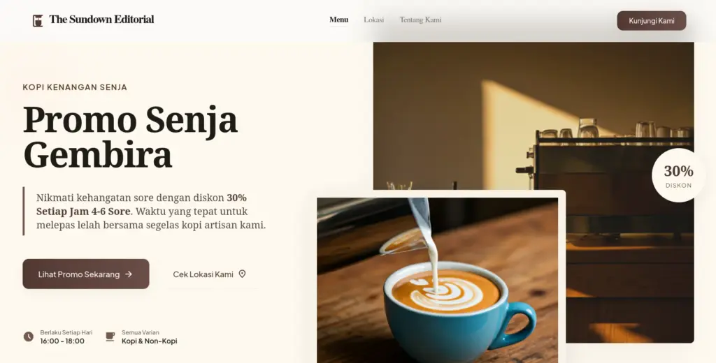 Portofolio Jasa Pembuatan Website Cafe dan Coffee Shop 1