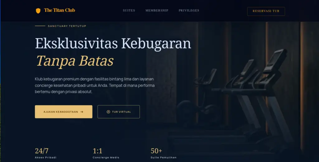 Portofolio Jasa Pembuatan Website Fitness dan Gym 2